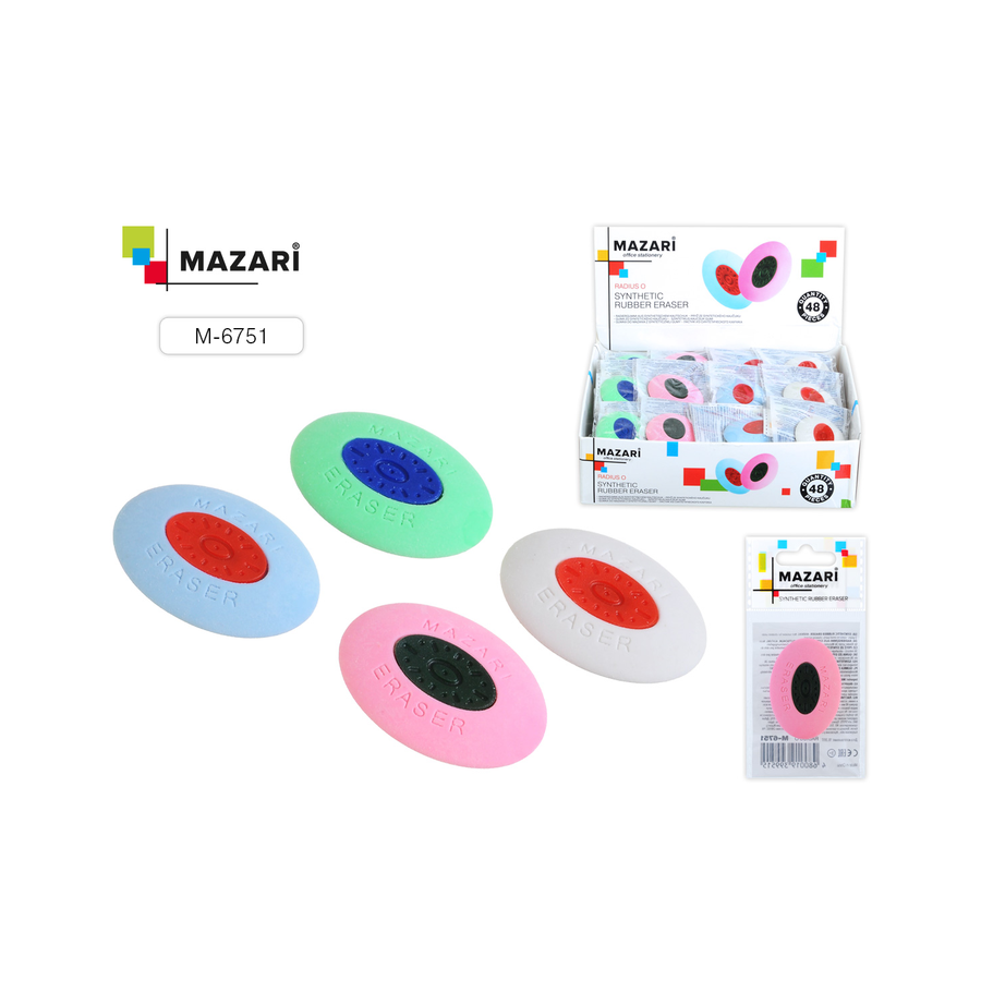 Ластик "RADIUS O" пластик.держатель Mazari